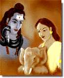Shiva, Parvati with Lord Ganesha